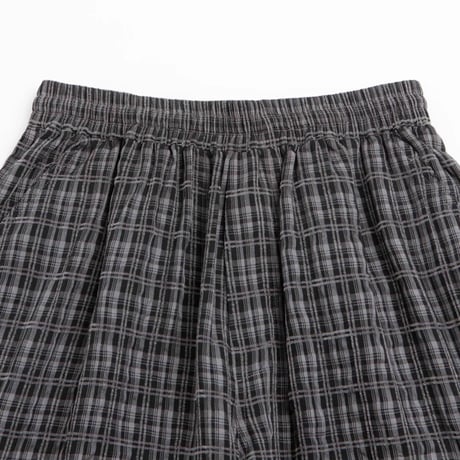 YARDSALE PLAID CARGO SHORTS BLACK / GREY