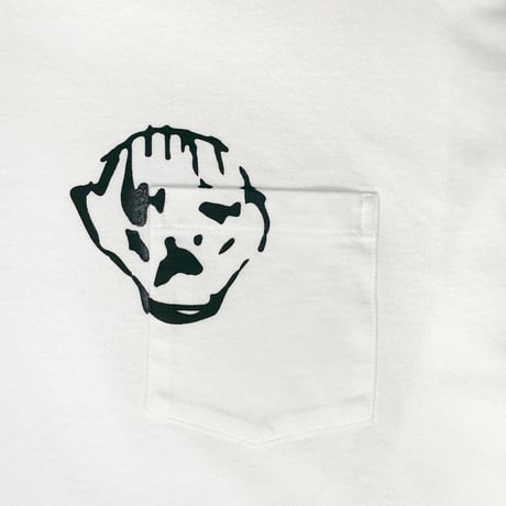 DANCER POCKET HEAD LS TEE WHITE