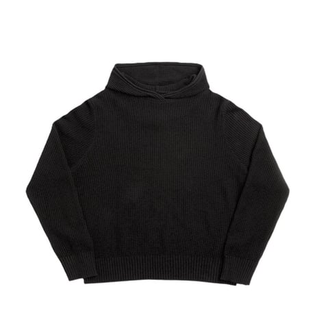 YARDSALE WAFFLE KNIT PULLOVER BLACK