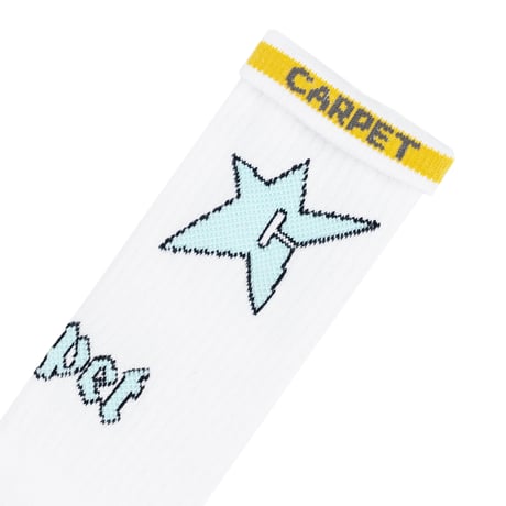 CARPET COMPANY C-STAR GLOW IN THE DARK SOCK WHITE