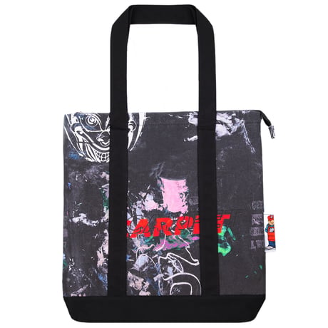 CARPET COMPANY RAG CANVAS TOTE BLACK