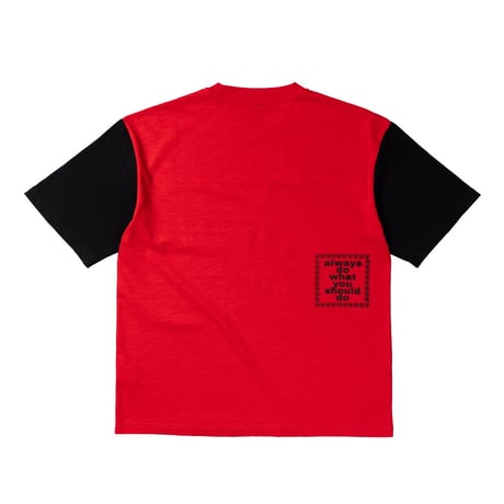 ALWAYS HUMAN TEE RED / BLACK