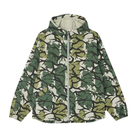 GRAMICCI HERRINGBONE HOODED JACKET BRANCH CAMO