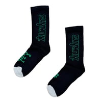 ALWAYS HUMAN SOCK BLACK / GREEN