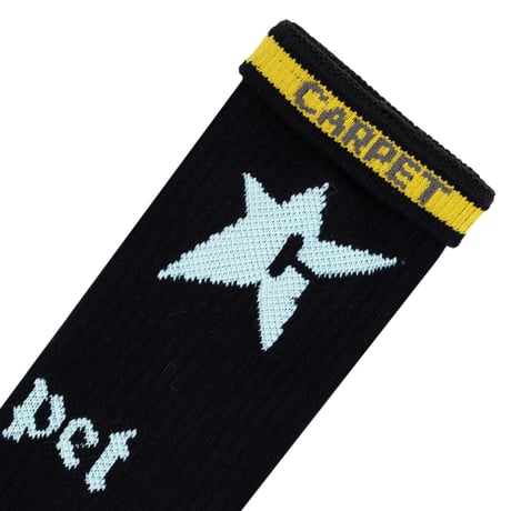 CARPET COMPANY C-STAR GLOW IN THE DARK SOCK BLACK