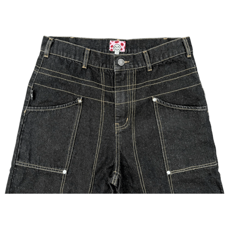 STARTEAM LEOPARD BLACK STAR CAPRI PANTS