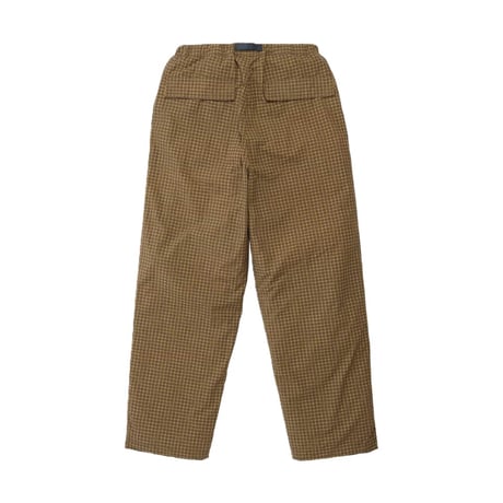 GRAMICCI MINI CHECK NYLON PANTS BROWN CHECK
