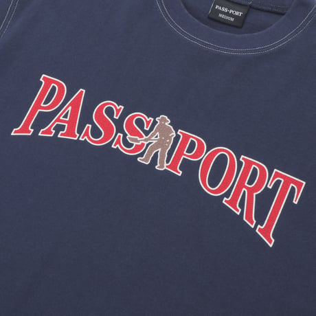 PASSPORT OFFICIAL CONTRAST TEE WASHED NAVY