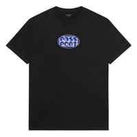 PASSPORT ROUNDED TEE BLACK