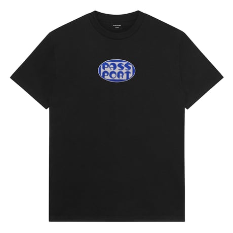 PASSPORT ROUNDED TEE BLACK
