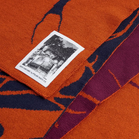 POLAR EBOU SALIM SCARF TRIBAL BURNT ORANGE