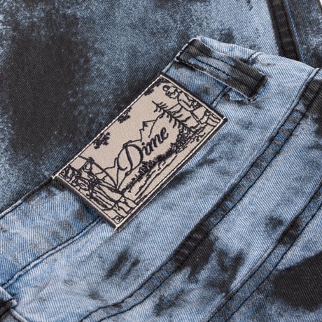 DIME RELAXED DENIM PANTS LIGHT BLUE (BLACK PAINT)