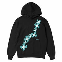 ALWAYS FLOWER TRAIL HOODIE BLACK