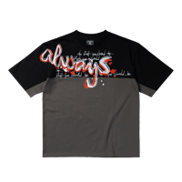 ALWAYS WAZA PANELLED TEE GREY/BLACK