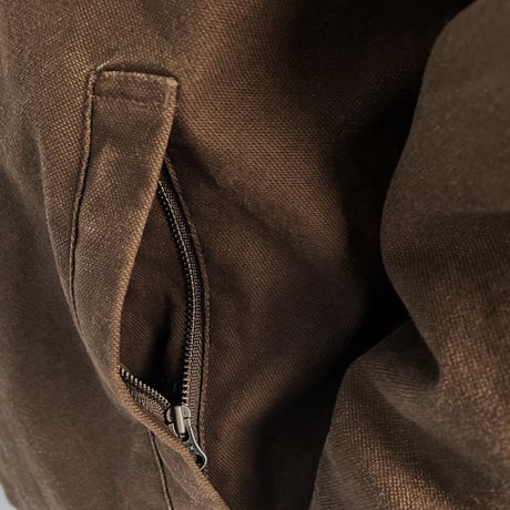 DANCER HOODED WORK JACKET BROWN ENZYME WASH