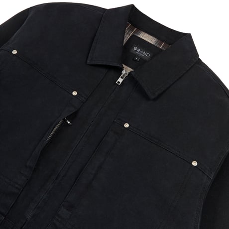 GRAND COLLECTION CONNOR WORK JACKET WASHED BLACK