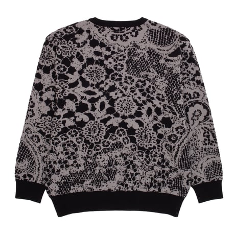 GX1000 JACQUARD KNIT SWEATER LACED GREY