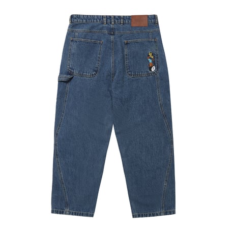HELAS ZIGZAGGER JEANS PANTS WASHED INDIGO