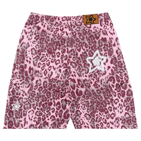 STARTEAM PINK LEOPARD STAR JEANS