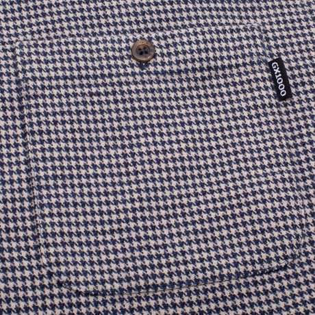 GX1000 L/S  HOUNDSTOOTH BUTTON DOWN SHIRT BLUE