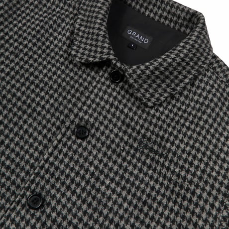 GRAND COLLECTION HOUNDSTOOTH WOOL JACKET BLACK / GREY