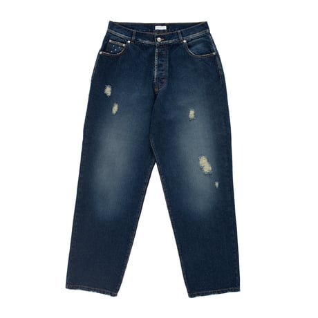 POP TRADING COMPANY DRS DENIM PANTS DISTRSSED DENIM