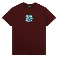 PASSPORT HOOPS ORAGANIC TEE MAROON