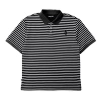 PASSPORT STRIPED POLO BLACK