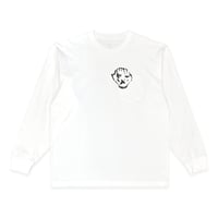 DANCER POCKET HEAD LS TEE WHITE