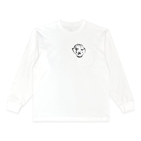 DANCER POCKET HEAD LS TEE WHITE