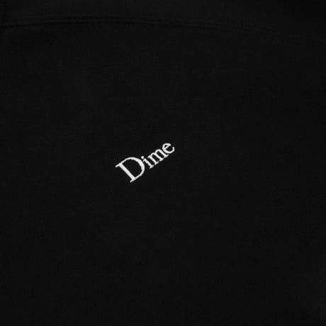 DIME CLASSIC SMALL LOGO ZIP HOODIE BLACK