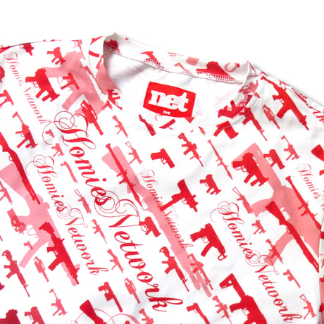 HOMIES NETWORK GUN TEE WHITE