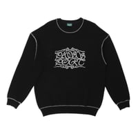 PASSPORT CALLIGRAPHY KNIT SWEATER BLACK