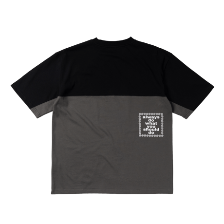 ALWAYS WAZA PANELLED TEE GREY/BLACK