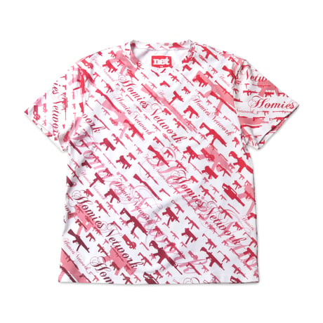 HOMIES NETWORK GUN TEE WHITE