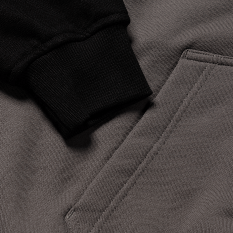 ALWAYS HUMAN APPLIQUE ZIP UP HOODIE BLACK