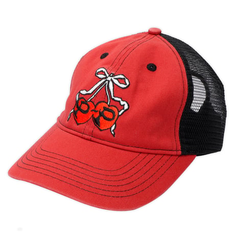 PASSPORT CHERRIES LEAGUES TRUCKER WASHED RED
