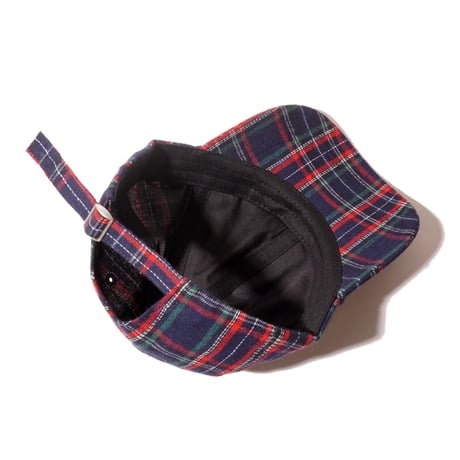 SKATEBOARD CAFE TARTAN 6 PANEL NAVY