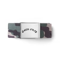 CASH ONLY LOGO WEB BELT CAMO