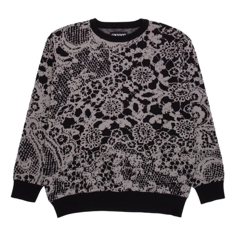 GX1000 JACQUARD KNIT SWEATER LACED GREY