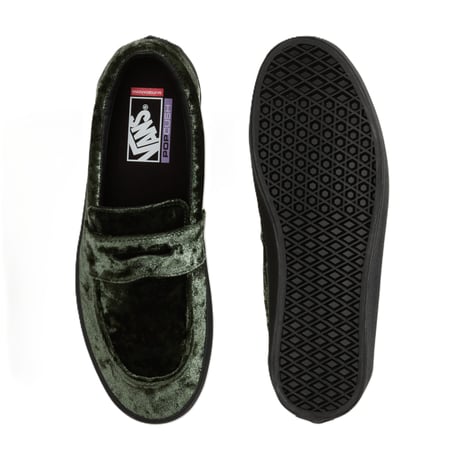 VANS SKATE LOAFER VELVET OIL GREEN