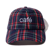 SKATEBOARD CAFE TARTAN 6 PANEL NAVY