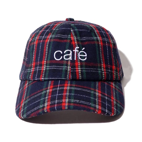 SKATEBOARD CAFE TARTAN 6 PANEL NAVY