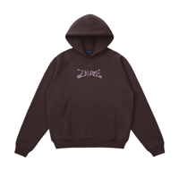 DIME FINGER PRINT HOODIE DARK BROWN