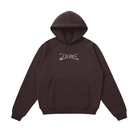 DIME FINGER PRINT HOODIE DARK BROWN