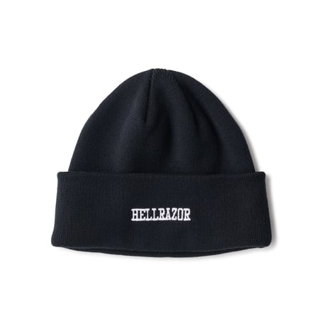 HELLRAZOR HEAVEY LOGO WATCH KNIT CAP BLACK