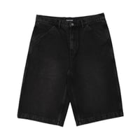 PASSPORT WORKERS CLUB 3/4 JEAN SHORT FADED WASH BLACK