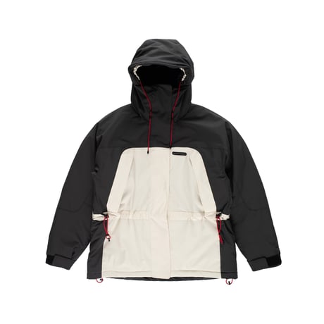 POP TRADING COMPANY WINTER JACKET OFF WHITE / CHARCOAL