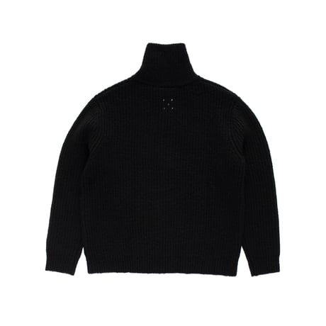 POP TRADING COMPANY KNITTED FULL ZIP BLACK