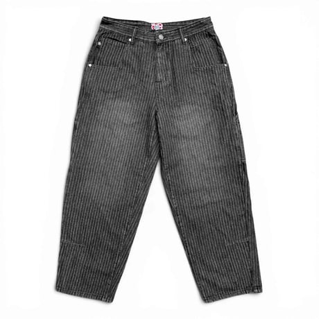 STAR TEAM PIN STRIPE BAGGY CARPENTER DENIM